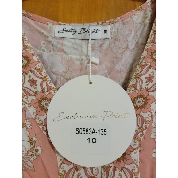 Salty Bright Pink Floral Boho Dress - Picture 3 of 7